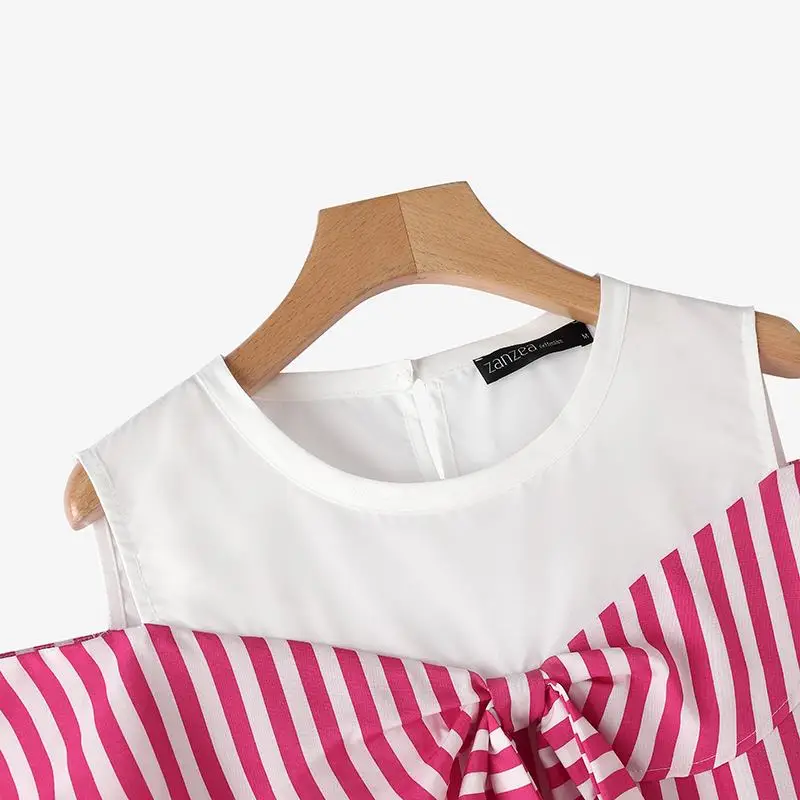 ZANZEA Women Cold Shoulder Blouse Fashion Plaid Stitching Shirt Holiday Summer Bowtie Short Sleeve Tops 2024 Vintage Loose Blusa ZANZEA Women Cold Shoulder Blouse Fashion Plaid Stitching Shirt Holiday Summer Bowtie Short Sleeve Tops 2024 Vintage Loose Blusa