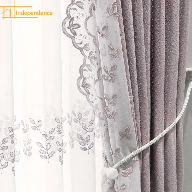 Modern light luxury curtains for living room bedroom purple velvet hollow embroidery three-dimensional blackout wedding room 
Modern light luxury curtains for living room bedroom purple velvet hollow embroidery three-dimensional blackout wedding room
