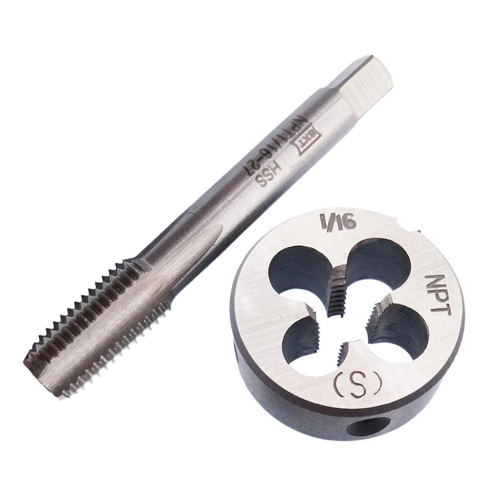 HSS 1/16-27 NPT Tap & Die Right Hand Thread 49mm Tap 25mm Die For Metalworking Nuts Screws Removal Repairing Hand Manual Tools
HSS 1/16-27 NPT Tap & Die Right Hand Thread 49mm Tap 25mm Die For Metalworking Nuts Screws Removal Repairing Hand Manual Tools