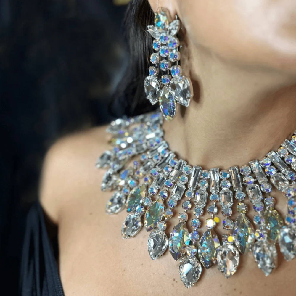 Oversize Geometric Jewelry Set Piercing Drag Queen Ornament Bling Boho Pendant Rhinestone Necklace Earrings Set Party 1 Mallzona Sdfd0b3a0ed5342199bf64d996a3a674af Oversize Geometric Jewelry Set Piercing Drag Queen Ornament Bling Boho Pendant Rhinestone Necklace Earrings Set Party Mallzona