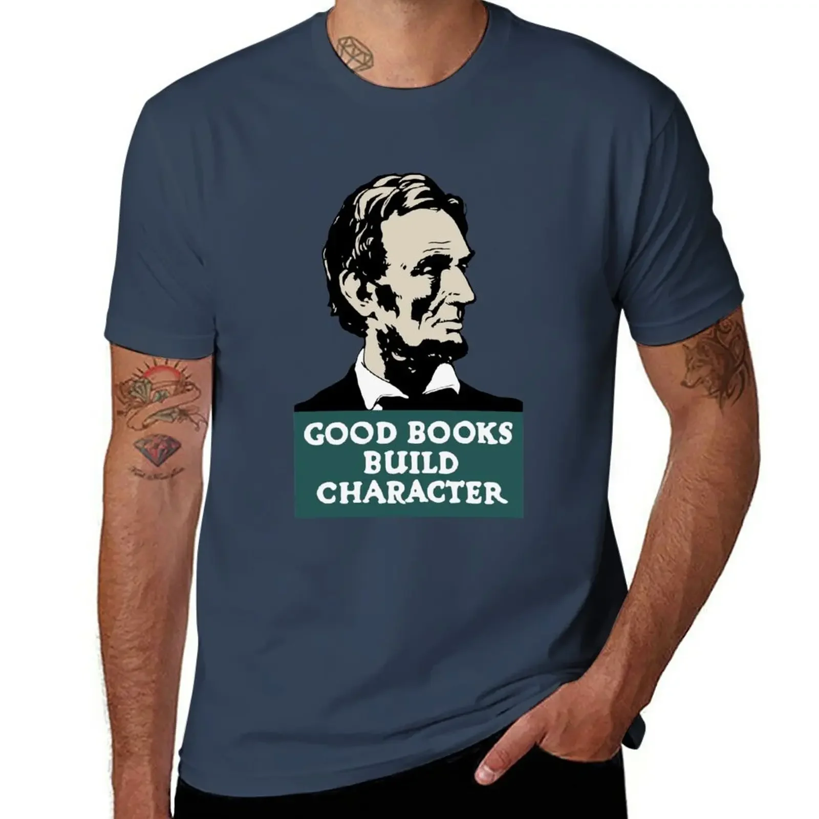 Good Books Build Character -- Lincoln WPA Poster T-Shirt plain hippie clothes fitted t shirts for men
Good Books Build Character -- Lincoln WPA Poster T-Shirt plain hippie clothes fitted t shirts for men