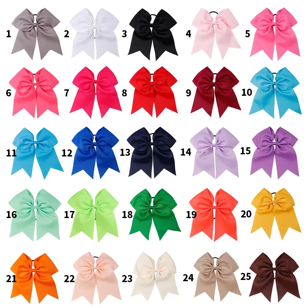 ncmama 25pcs/lot 7" Solid Cheer Bows Colorful Elastic Hair Band Grosgrain Ponytail Cheer Hairbow For Kids Girls Hair Accessories
ncmama 25pcs/lot 7" Solid Cheer Bows Colorful Elastic Hair Band Grosgrain Ponytail Cheer Hairbow For Kids Girls Hair Accessories
