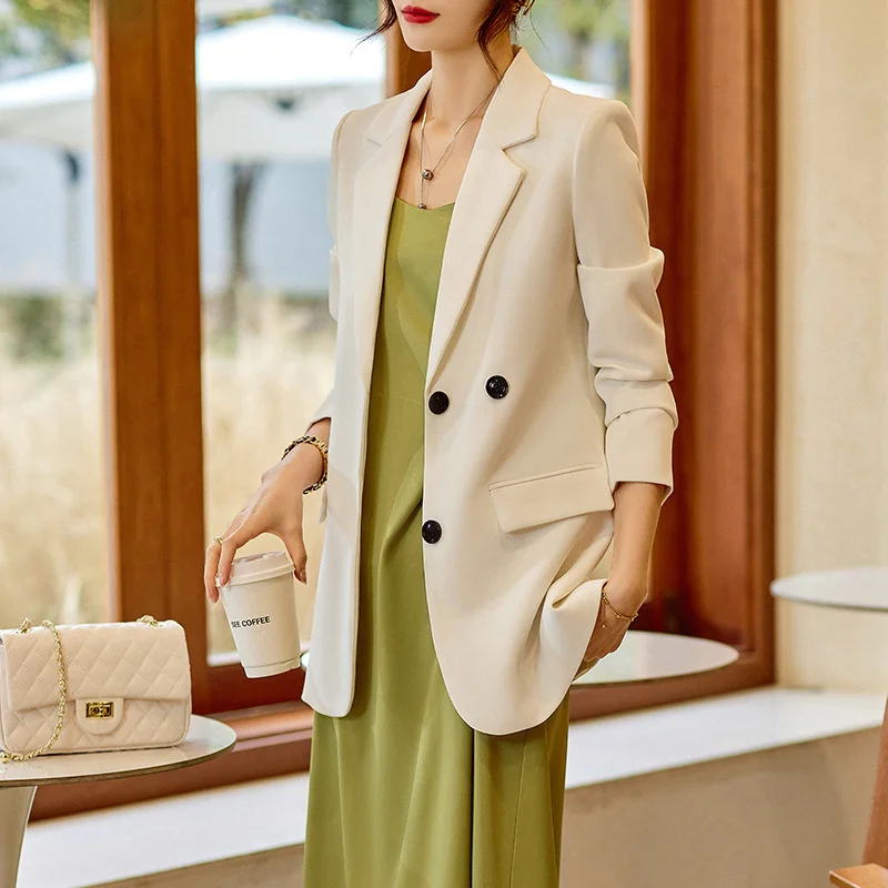 #5247 Spring Autumn Black Beige Yellow Office Women Blazers And Jackets Back Split Outerwear Formal Blazer Jacket Ladies Elegant
#5247 Spring Autumn Black Beige Yellow Office Women Blazers And Jackets Back Split Outerwear Formal Blazer Jacket Ladies Elegant