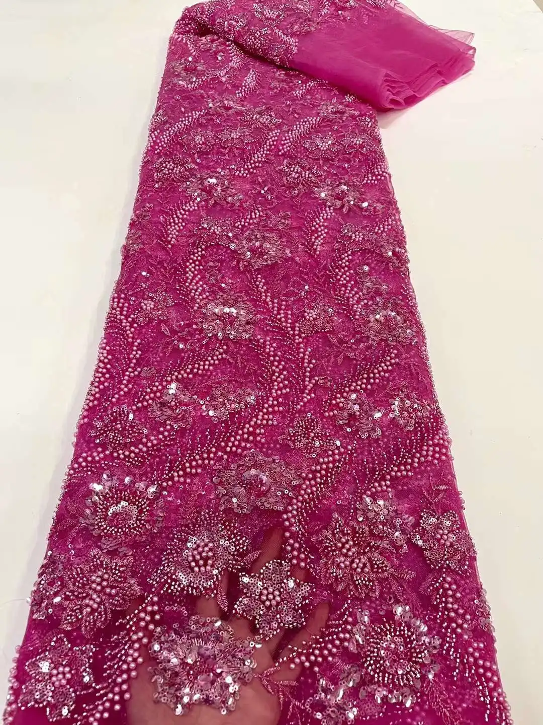 New Arrived Beaded Design With Pearls Sequins Embroidered French Tulle Net African Fabric Lace For Party Weddings DIY Dresses
New Arrived Beaded Design With Pearls Sequins Embroidered French Tulle Net African Fabric Lace For Party Weddings DIY Dresses