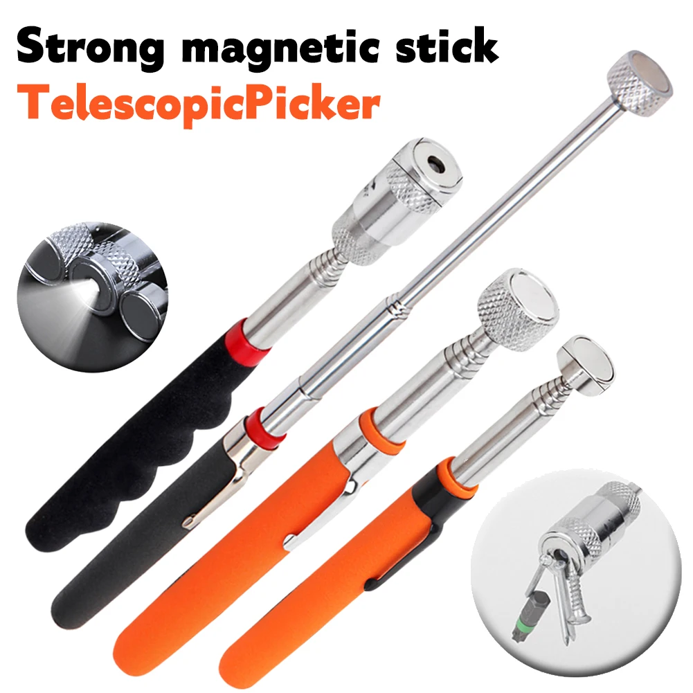 Telescoping Strong Magnetic Picker up Tool Extendable High-strength Magnet Stick with LED Light Gadget for Men Magnet Tool Kit
Telescoping Strong Magnetic Picker up Tool Extendable High-strength Magnet Stick with LED Light Gadget for Men Magnet Tool Kit