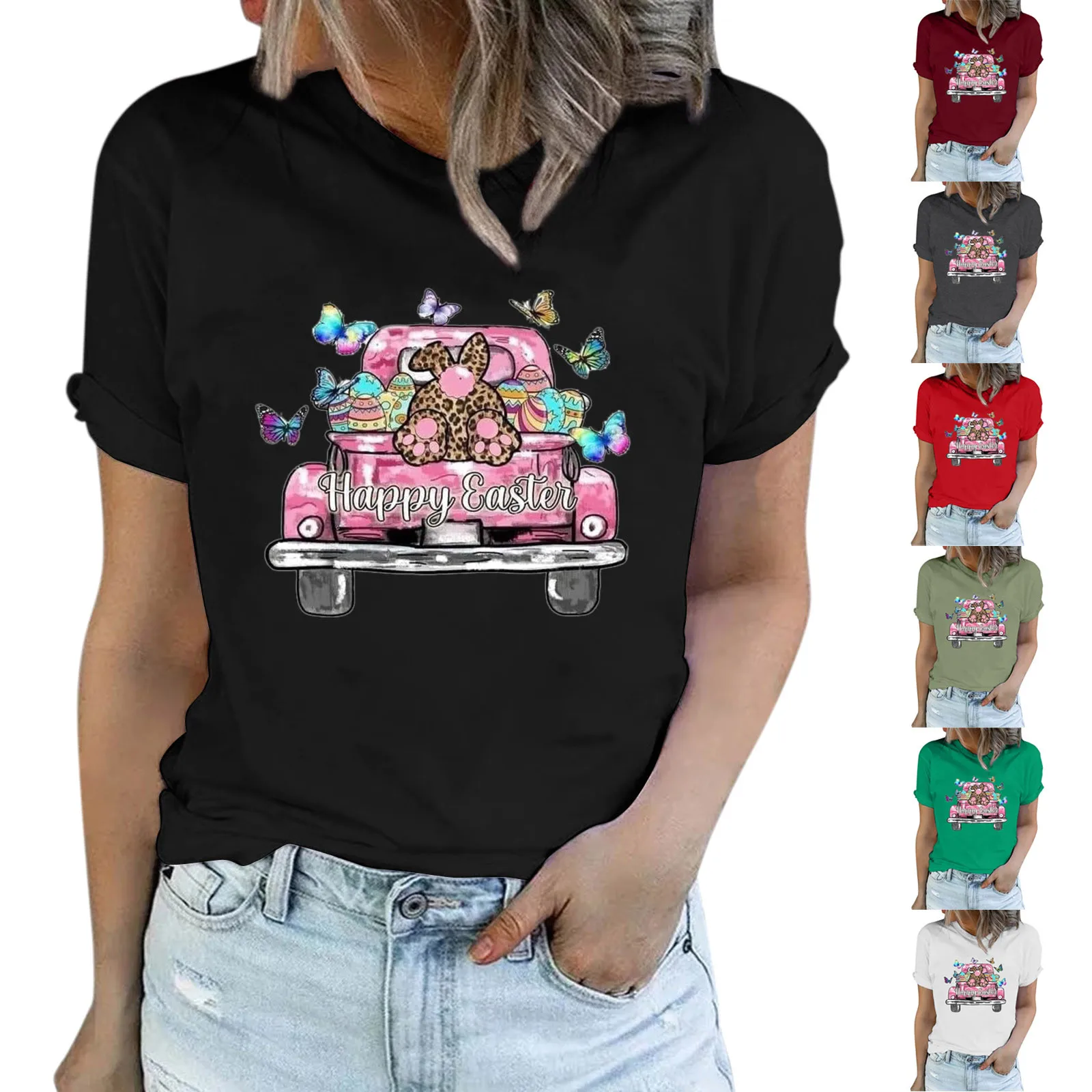 Womens Loose Fit Workout Shirts Women's Easter Day Letter Print Fashion Top V Long Shirt Solid Long Sleeve Shirts for Women
Womens Loose Fit Workout Shirts Women's Easter Day Letter Print Fashion Top V Long Shirt Solid Long Sleeve Shirts for Women