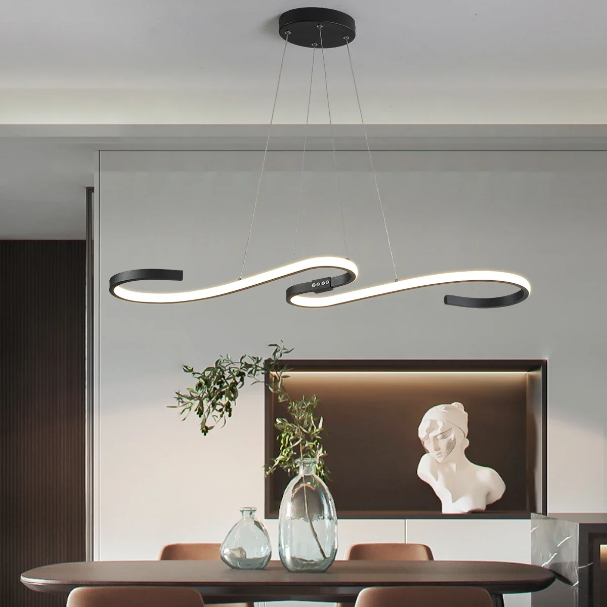 Modern Luxury Led Pendant Light Led Chandeliers for Dining Room Black/White Restaurant Island Pendant Lamp Kitchen Chandelier
Modern Luxury Led Pendant Light Led Chandeliers for Dining Room Black/White Restaurant Island Pendant Lamp Kitchen Chandelier