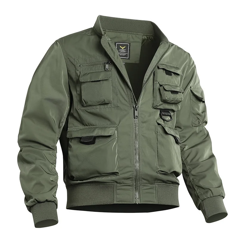 Men's Bomber Jacket New Tactical Jackets Coat Zipper Multi Pockets Cargo Jackets Stand Collar Outwear Windbreaker Topsm-4xl
Men's Bomber Jacket New Tactical Jackets Coat Zipper Multi Pockets Cargo Jackets Stand Collar Outwear Windbreaker Topsm-4xl
