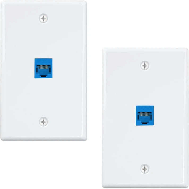 2-Pack Ethernet Wall Plate, RJ45 Cat6 Female To Female Jack Inline Coupler Face Plates
2-Pack Ethernet Wall Plate, RJ45 Cat6 Female To Female Jack Inline Coupler Face Plates