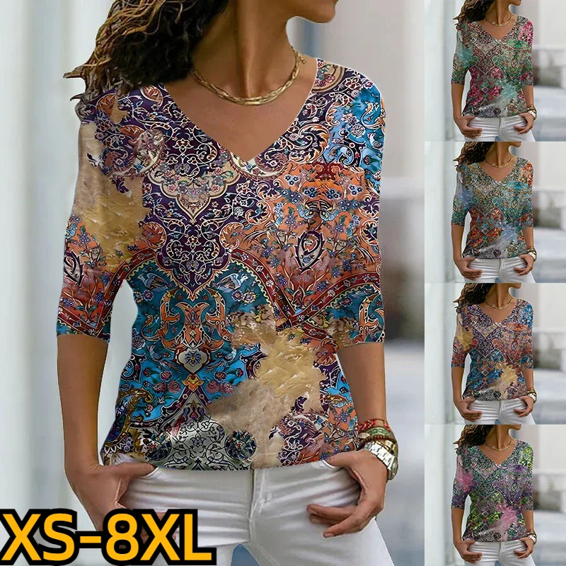 2023 Oversized Tee Shirt Winter Fashion Tops Female Casual Clothes Women's V-neck Pullover Autumn New Design Printed T-shirt
2023 Oversized Tee Shirt Winter Fashion Tops Female Casual Clothes Women's V-neck Pullover Autumn New Design Printed T-shirt
