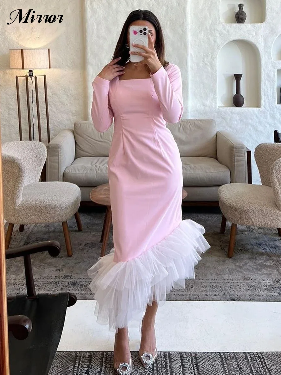 Mirror Dress Elegant Vintage Sweet Mermaid Asymmetrical Square Collar Formal Occasion Ball Prom Dress Evening Party Gowns
Mirror Dress Elegant Vintage Sweet Mermaid Asymmetrical Square Collar Formal Occasion Ball Prom Dress Evening Party Gowns