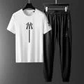 Luxury brand Ice silk short sleeve suit men's summer trend letter hot drilling casual clothes sports fashion 2023 new 
Luxury brand Ice silk short sleeve suit men's summer trend letter hot drilling casual clothes sports fashion 2023 new