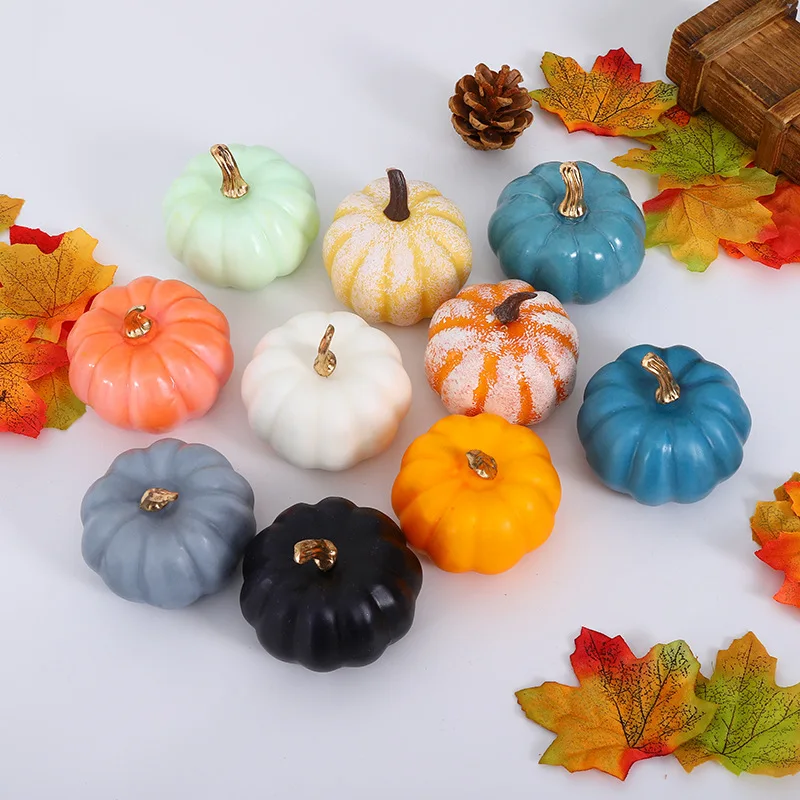 

Artificial Maple Leaves Mini Pumpkin Pine Cones Acorns Thanksgiving Halloween Autumn Decoration Photography Props DIY Crafts