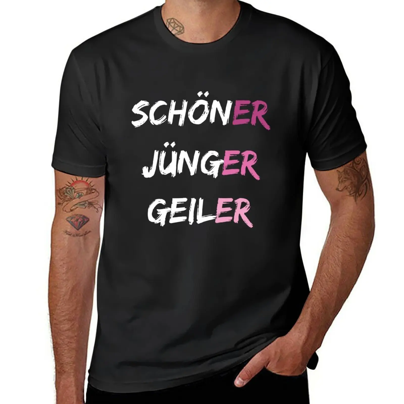 

New Schner Jünger Geiler, Mallorca Malle Party Glitch T-Shirt anime tops black t shirts for men