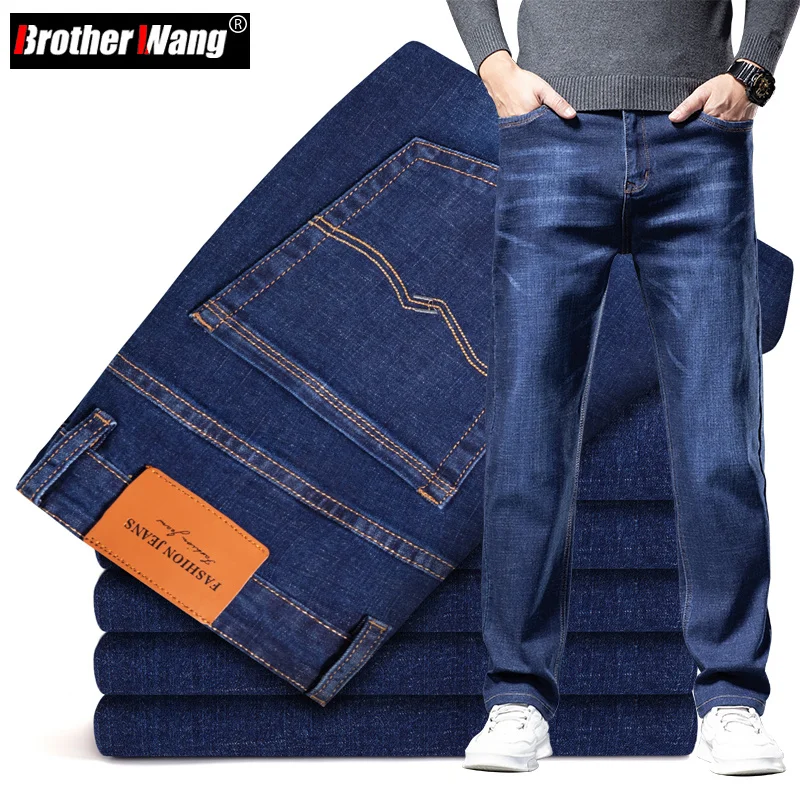 Plus Size 40 42 44 Autumn Loose Thick Blue Jeans Men Business Casual Cotton Advanced Stretch Denim Pants Male Brand Clothing
Plus Size 40 42 44 Autumn Loose Thick Blue Jeans Men Business Casual Cotton Advanced Stretch Denim Pants Male Brand Clothing