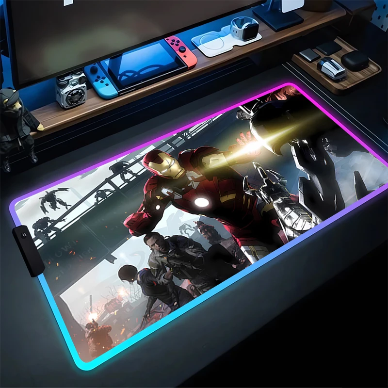 RGB Large Gaming Mouse Pad I-Iron Man Laptop Mat Gaming Mousepad Backlit Keyboard Gamer Table Pads M-Marvel Home Decor boy style
RGB Large Gaming Mouse Pad I-Iron Man Laptop Mat Gaming Mousepad Backlit Keyboard Gamer Table Pads M-Marvel Home Decor boy style