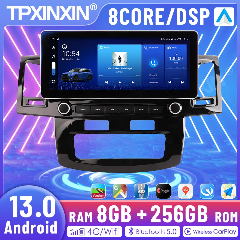 Android13.0 Screen For Toyota fortuner 2015+ automatic Car Radio Stereo Multimedia Video Player Gps Navi Carplay Auto Navigation
Android13.0 Screen For Toyota fortuner 2015+ automatic Car Radio Stereo Multimedia Video Player Gps Navi Carplay Auto Navigation