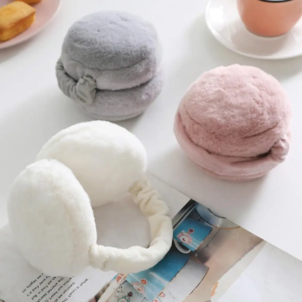 

6 Colors Warm Keeping Skin-friendly Earmuff Faux Rabbit Fur Ear Flap Rotating Adjustable Ear Cover Comfortable Stretchy Earmuff