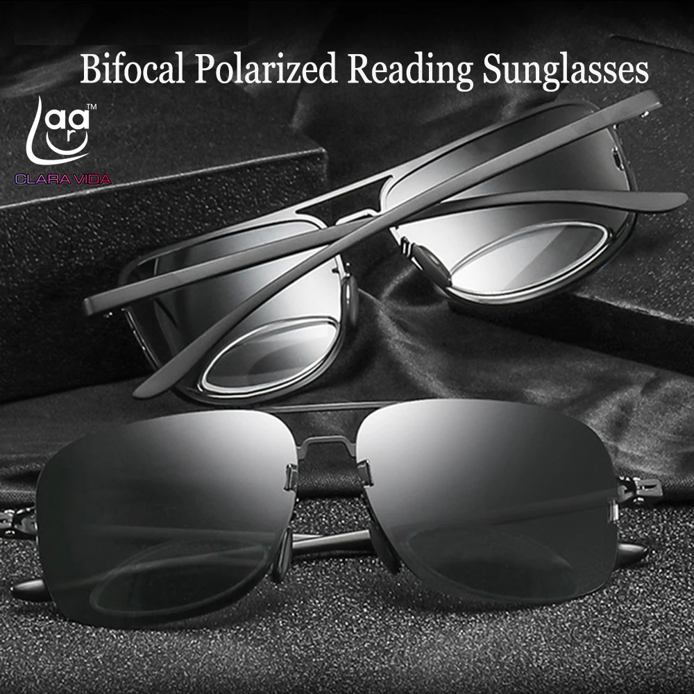 

Солнцезащитные очки для чтения с бифокальными поляризационными линзами + 0,75 + 1 + 1,5 + 1,75 до + 3,75, большие поляризационные очки-авиаторы в стиле ретро ближнего и дальнего света