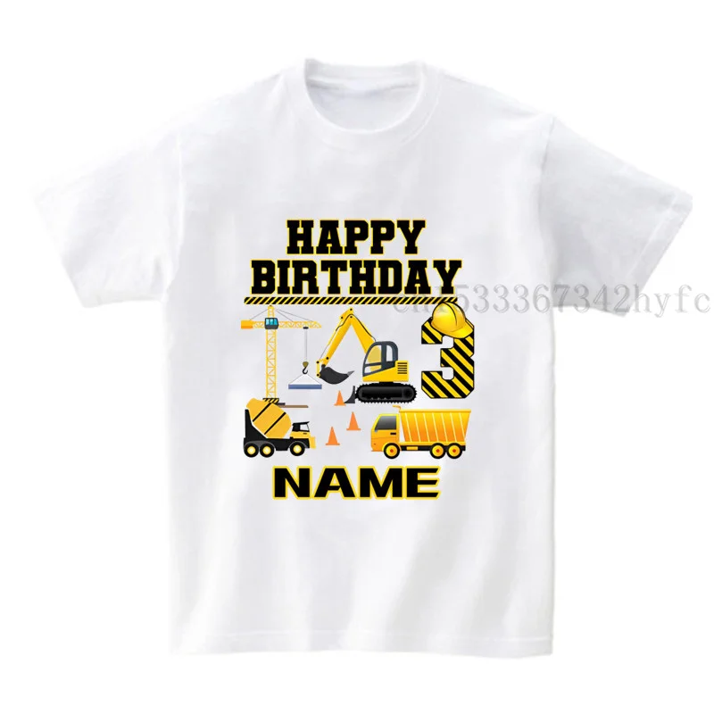Machinery Truck Birthday T Shirt Family Matching Clothes Kids Boy Shirt Party Girls TShirt Clothing Children Outfit Custom Name Machinery Truck Birthday T Shirt Family Matching Clothes Kids Boy Shirt Party Girls TShirt Clothing Children Outfit Custom Name