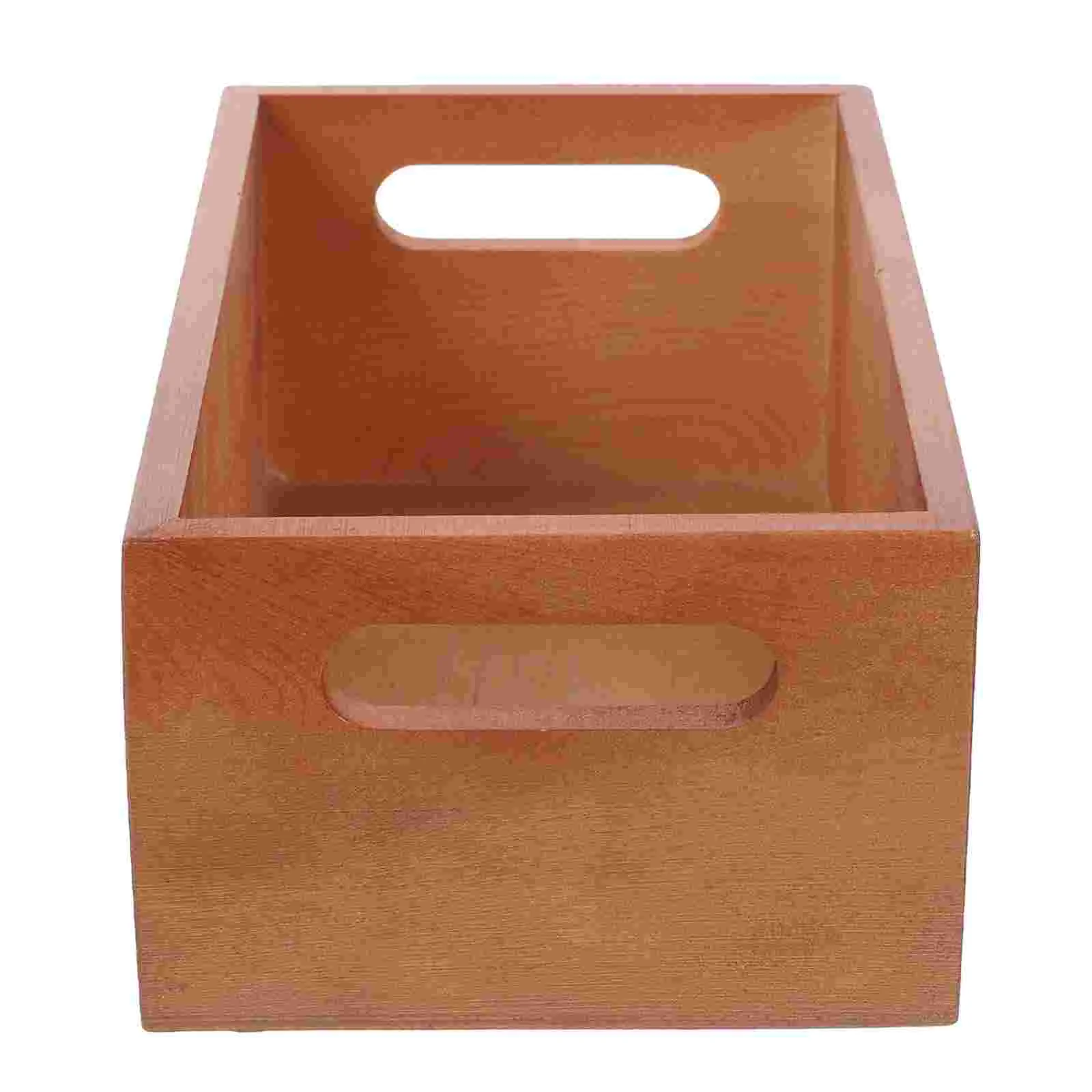 

Wooden Storage Box Jewelry Organizer Container Home Craft Boxes Tray DIY Rustic Household Coffee Supply for Crafts Holder