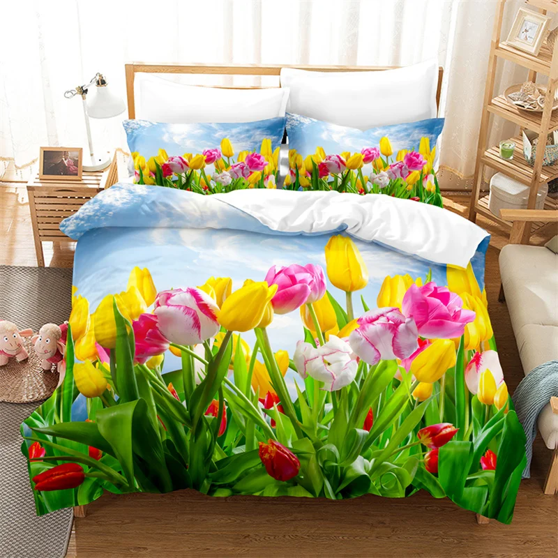 Colored Tulips Bedding Bedroom Flower Queen Duvet Cover Bedding Set King Size Bed Cover Set High-grade Comforter Bedding Sets
Colored Tulips Bedding Bedroom Flower Queen Duvet Cover Bedding Set King Size Bed Cover Set High-grade Comforter Bedding Sets
