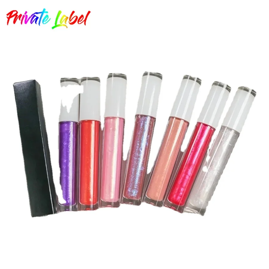 

Private Label 20colors Pearl Sparkling Lipgloss Moisturizing Long Lasting Easy To Wear European American Lip Gloss Bulk Makeup