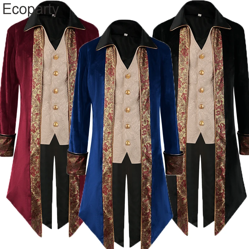 

НОВЫЙ Средневековый Ренессанс смокинг куртка Викторианский Ретро стимпанк звёздный королевский костюм для косплея на Хэллоуин для мужчин