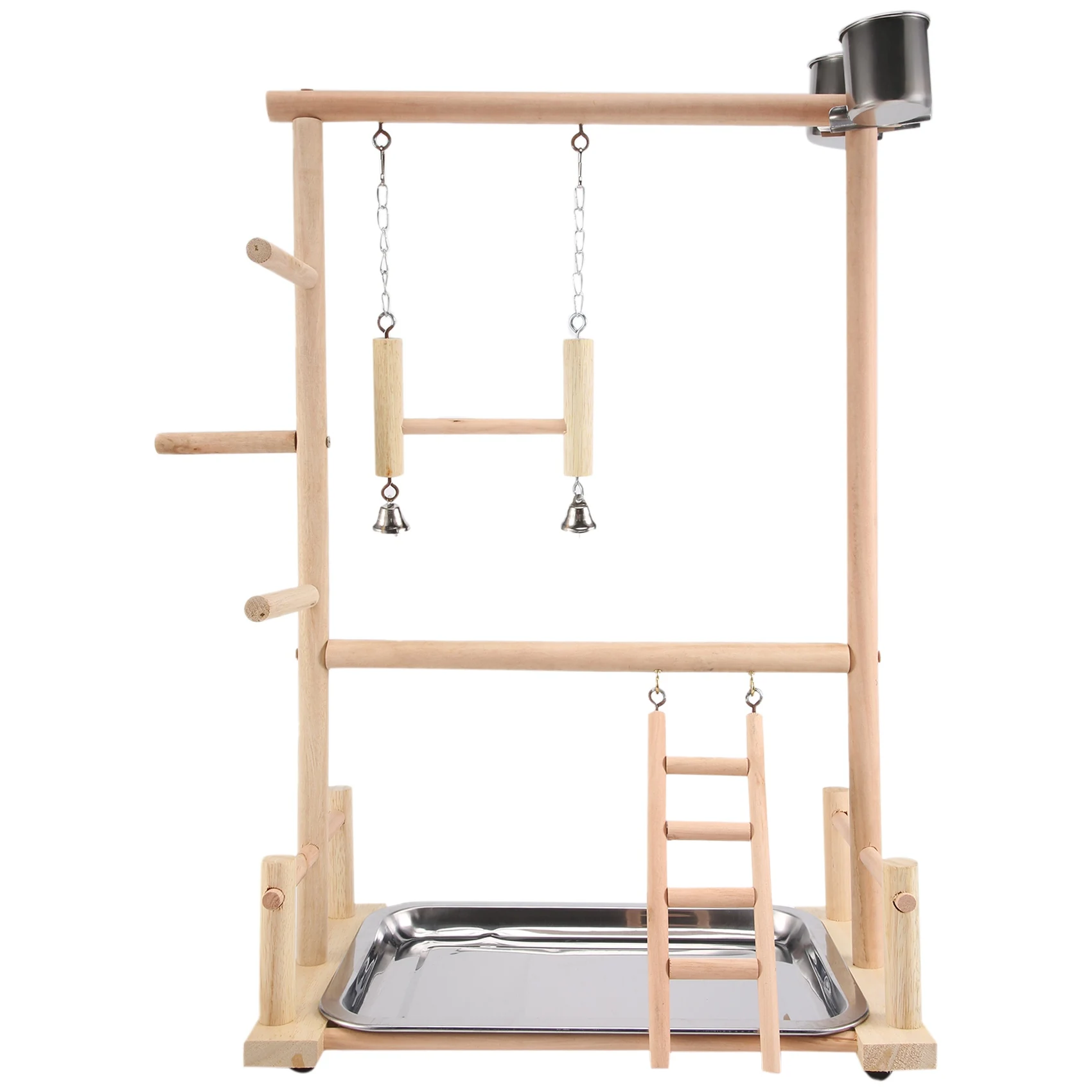 Parrots Playground,Natural Wooden Parrot Perch Gym Play Stand Parakeet Ladders with Feeder Cups and Toys Exercise Play
Parrots Playground,Natural Wooden Parrot Perch Gym Play Stand Parakeet Ladders with Feeder Cups and Toys Exercise Play