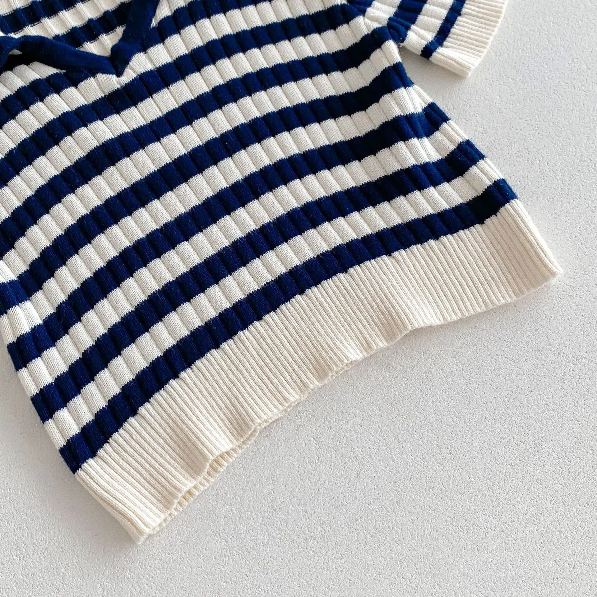 2025 Summer New Baby Short Sleeve Clothes Set Infant Striped Knit Tops + Shorts 2pcs Suit Infant Girl Casual T Shirts Outfits 21 Sdff204c08de44973a6b2ce56e78429f2n