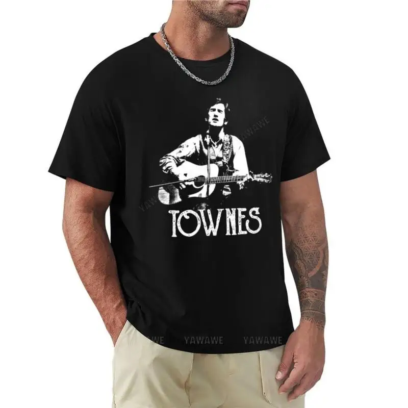 

Townes Van Zandt - White Stencil T-Shirt plain t-shirt Oversized t-shirt Tee shirt mens graphic t-shirts pack