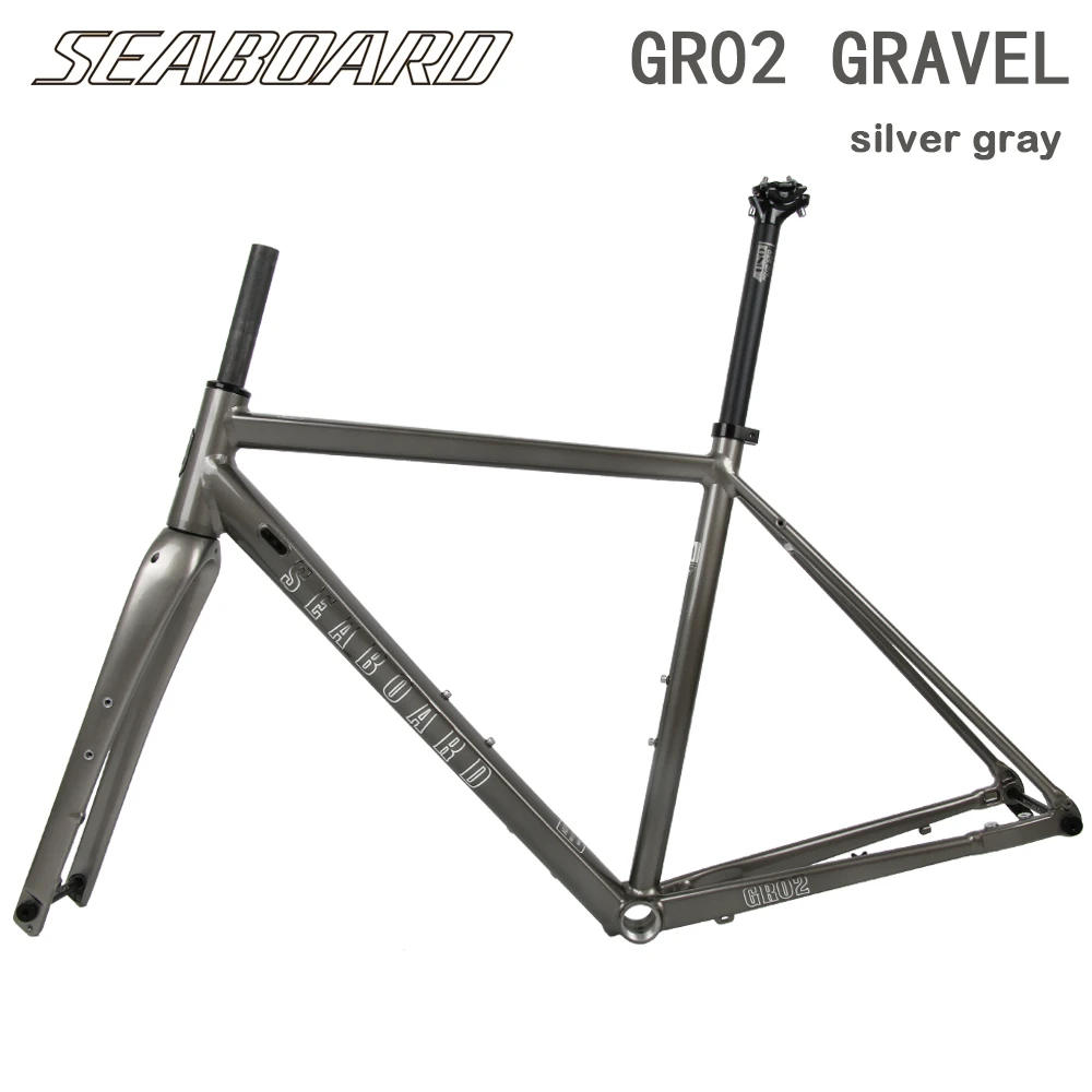 

SEABOARD Gravel Road Frame GR02 Classic color Off-Road Disc Brake Aluminum Alloy Frame 700C Cylinder Shaft With Carbon Fork