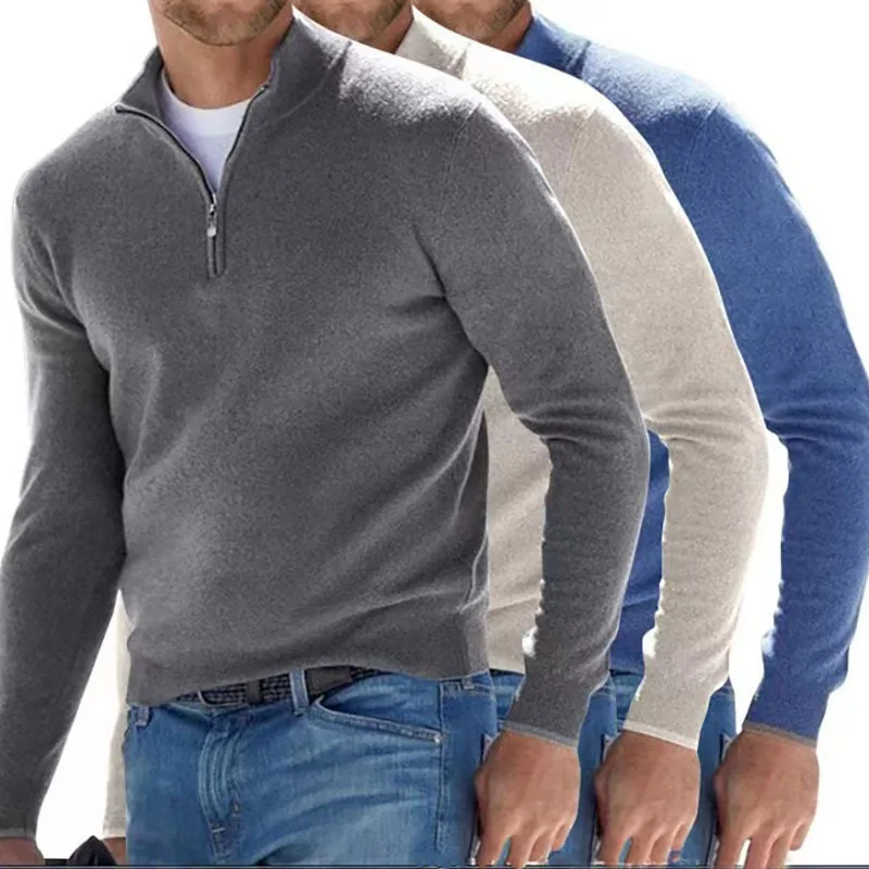 New Fall Long-sleeved V-neck Wool Fleece Zipper Men's Casual Versatile Tops Polo Shirt Solid Color Long-sleeved Men Clothing
New Fall Long-sleeved V-neck Wool Fleece Zipper Men's Casual Versatile Tops Polo Shirt Solid Color Long-sleeved Men Clothing