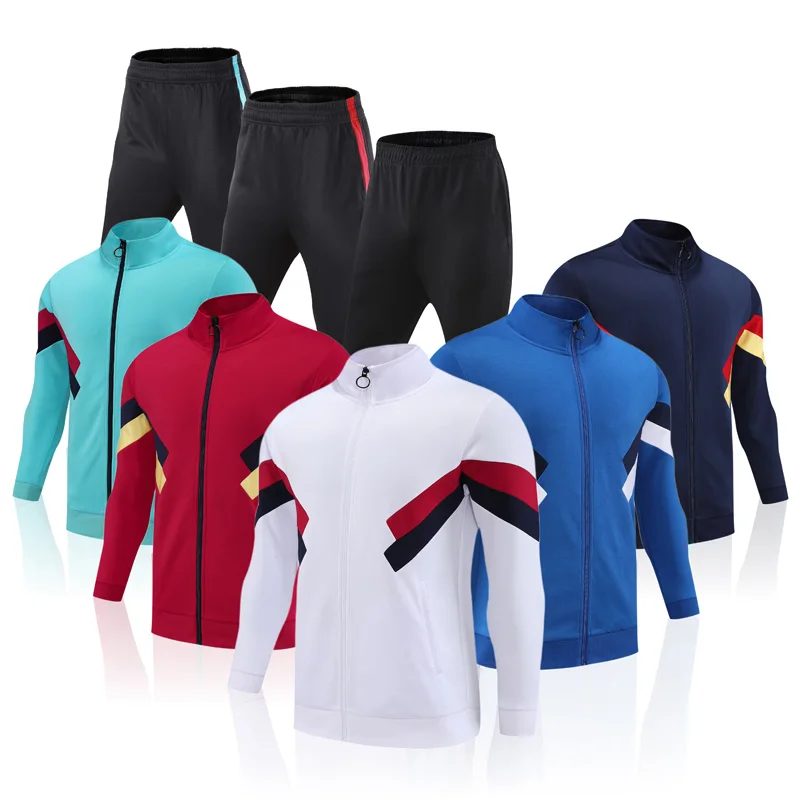 2Pcs Set Mens Soccer Sportswear Tracksuit Jacket Football Training Set Adult group purchase for adult jogging kit
2Pcs Set Mens Soccer Sportswear Tracksuit Jacket Football Training Set Adult group purchase for adult jogging kit