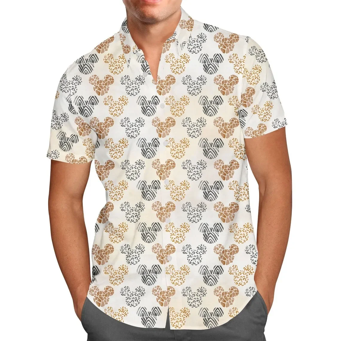 Safari Mickey Ears Hawaiian Shirt Disney Animal Kingdom Inspired Men's Button Down Short-Sleeved Shirt in Men Casual Beach Shirt
Safari Mickey Ears Hawaiian Shirt Disney Animal Kingdom Inspired Men's Button Down Short-Sleeved Shirt in Men Casual Beach Shirt