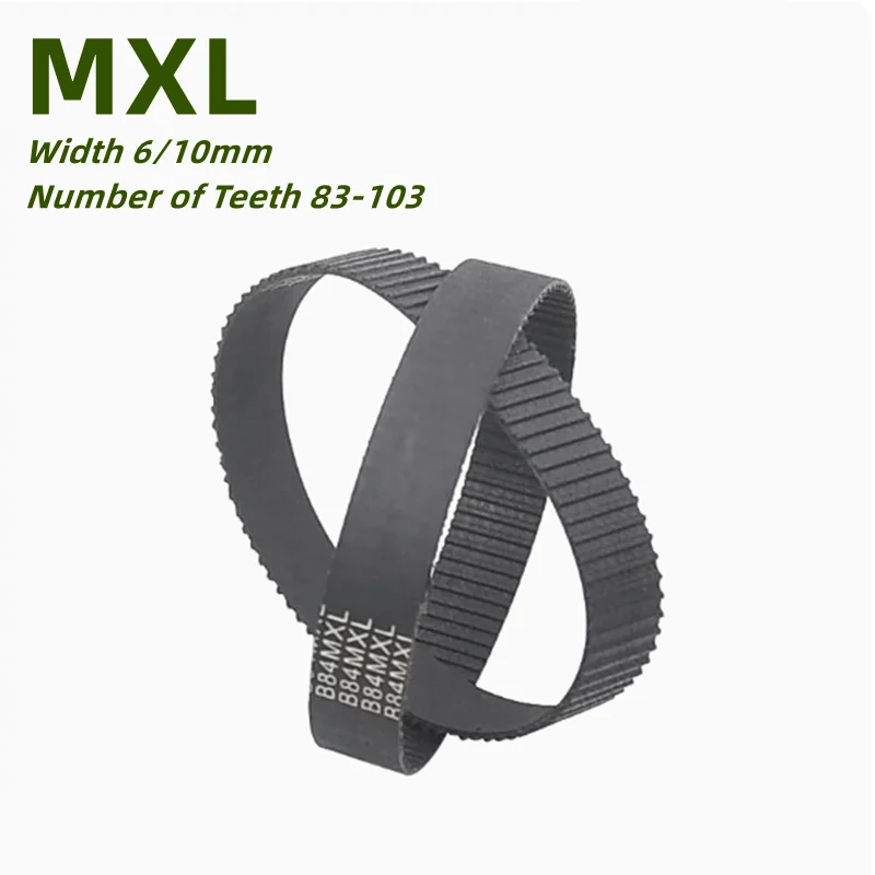 

MXL Black Rubber Synchronous Belt Width 6/10mm Number of Teeth 83 84 85 86 87 88 89 90 91 92 93 94 95 96 97 98 99 100 102 103