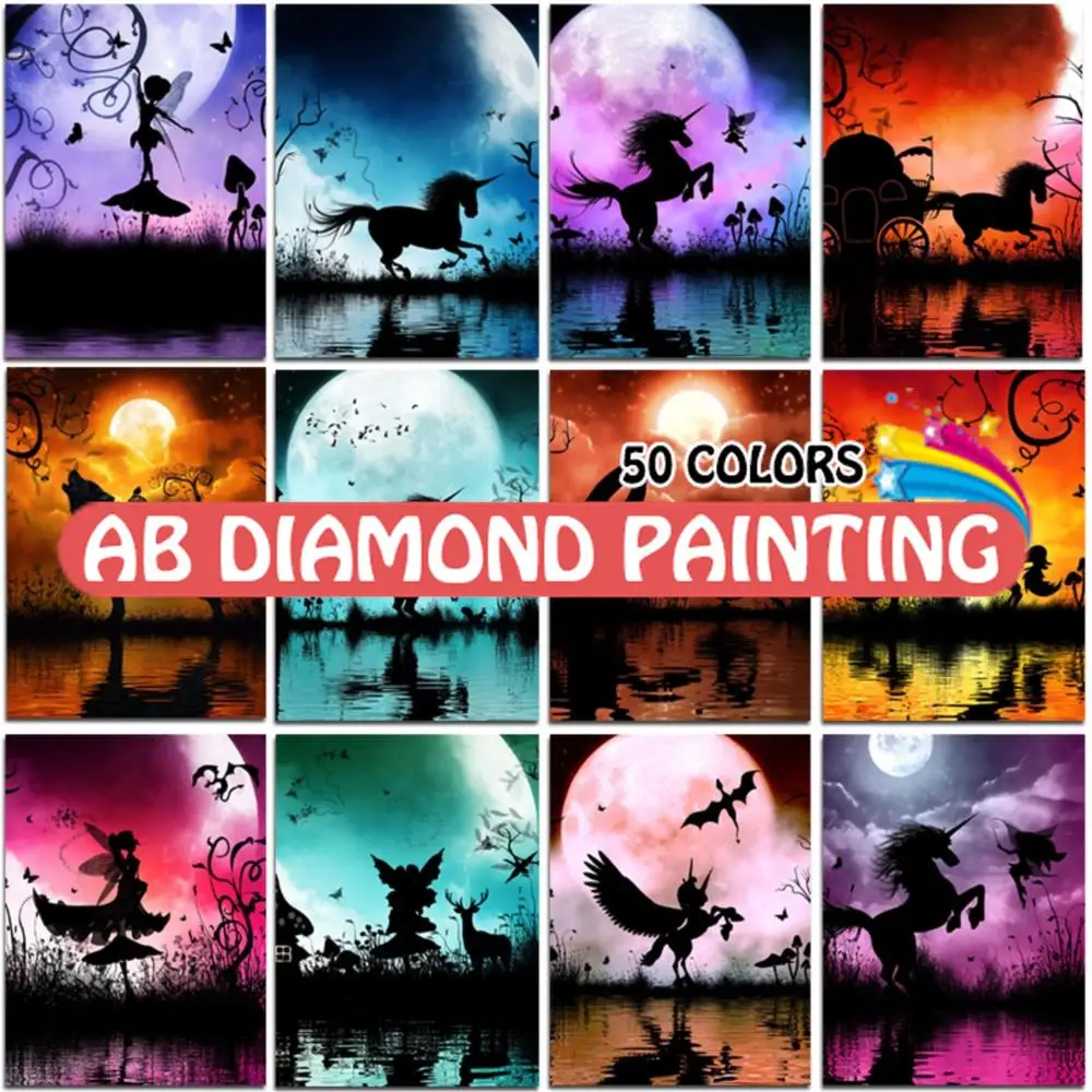 Full Square Diamond Painting Fantasy Unicorn Elf Embroidery Cross Stitch DIY Round Moon Landscape Mosaic Decoration Home Decor
Full Square Diamond Painting Fantasy Unicorn Elf Embroidery Cross Stitch DIY Round Moon Landscape Mosaic Decoration Home Decor