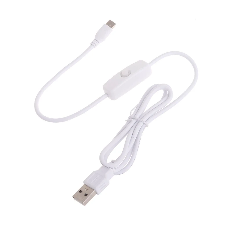 

USB Cable withSwitch Type-C USB2.0 Adapter Cord 5V3A Type C to USB A Cord forRaspberryPi 4B hubs Drop Shipping