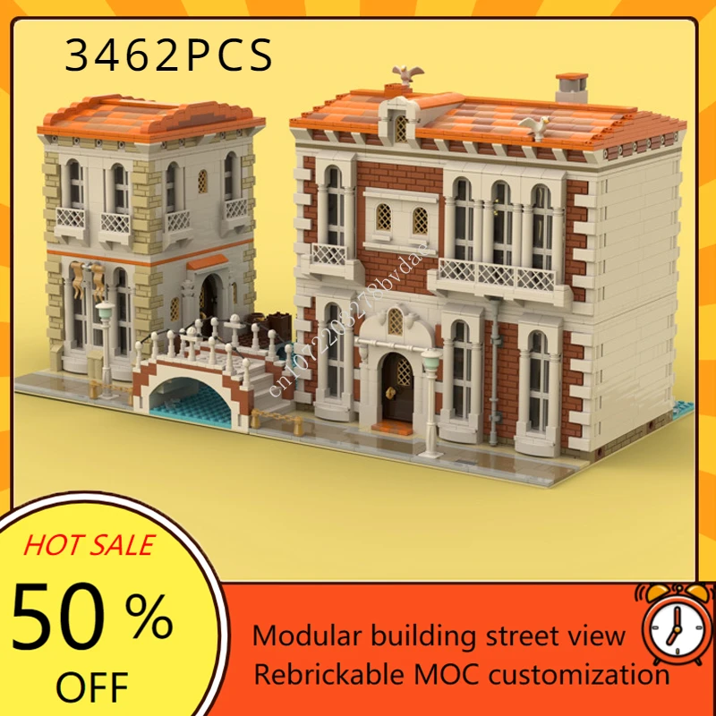 3462PCS Venetian Houses Modular MOC-910023 Creative street view Model Building Blocks Architecture Assembly Model Toys Gift
3462PCS Venetian Houses Modular MOC-910023 Creative street view Model Building Blocks Architecture Assembly Model Toys Gift