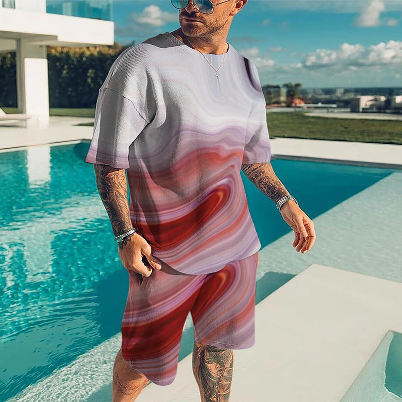 Men's Beach Sets 3D Printing Short Sleeve Shorts Two-piece Abstract Painted T-Shirt Suit Men's and Women's oversized Casual sets
Men's Beach Sets 3D Printing Short Sleeve Shorts Two-piece Abstract Painted T-Shirt Suit Men's and Women's oversized Casual sets