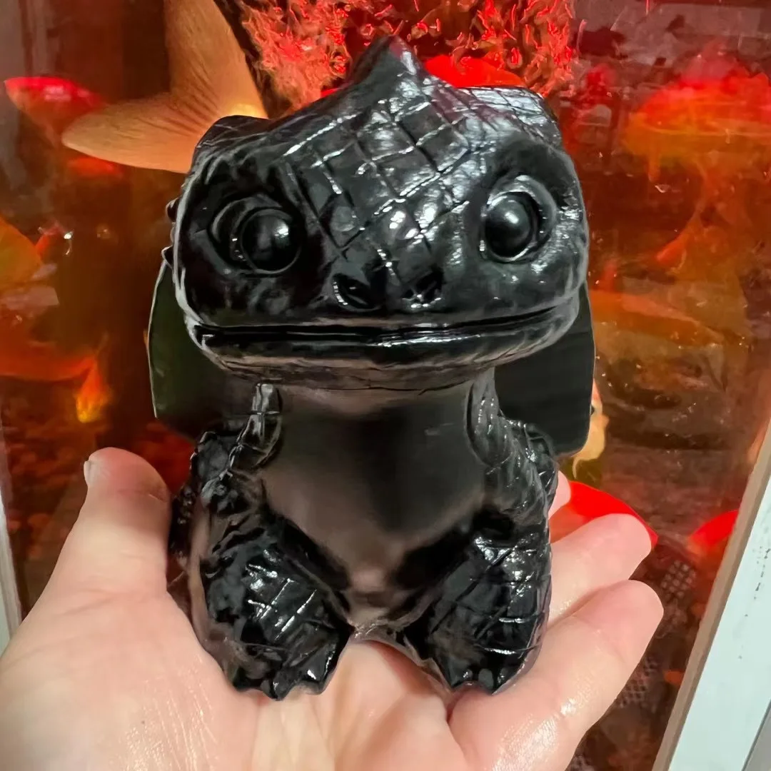 1PCS Big Natural Obsidian Stone Craft Statues Toothless Animal Sculpture Healing Crystal Home Furnishing Gift Reiki Ornaments
1PCS Big Natural Obsidian Stone Craft Statues Toothless Animal Sculpture Healing Crystal Home Furnishing Gift Reiki Ornaments