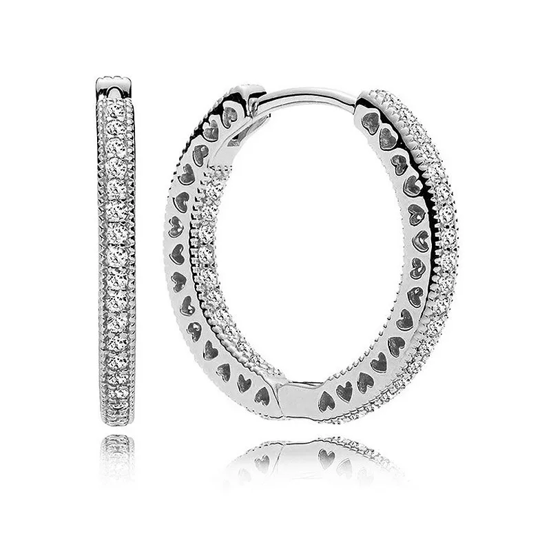 Original Hearts Of Circles Earring With Crystal Hoop Earrings For Women 925 Sterling Silver Wedding Gift Fashion Jewelry
Original Hearts Of Circles Earring With Crystal Hoop Earrings For Women 925 Sterling Silver Wedding Gift Fashion Jewelry