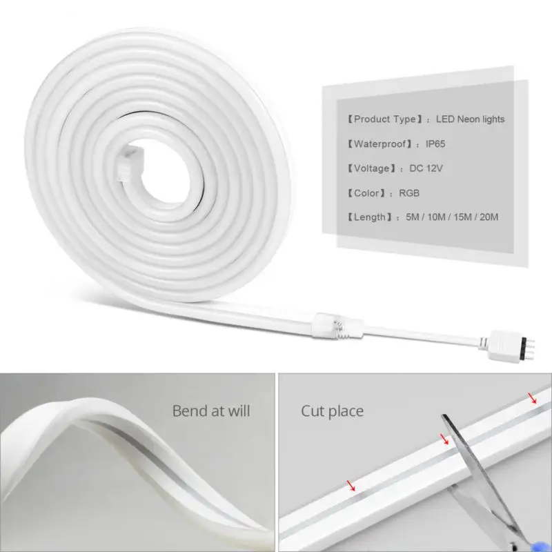 Tuya Smart Life WiFi LED Neon Light Strip 12V APP Control LED Strip RGB Neon Sign Tape Decoration Alexa Google Home
Tuya Smart Life WiFi LED Neon Light Strip 12V APP Control LED Strip RGB Neon Sign Tape Decoration Alexa Google Home