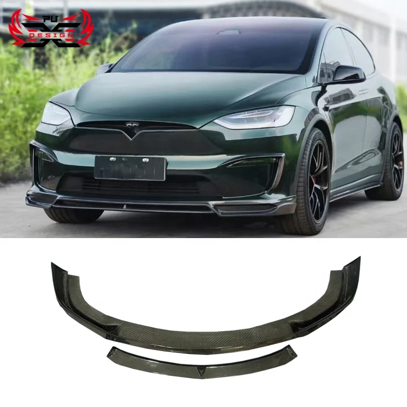 

Комплект для тела из углеродного волокна, передний бампер, спойлер, стильный комплект аксессуаров для тела Tesla Model X 2024