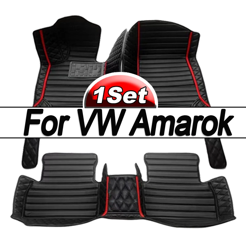 

Car Mats For Volkswagen VW Amarok 2010~2022 Floor Rug Auto Interior Parts Carpet Pad Luxury Leather Mat Car Accessories