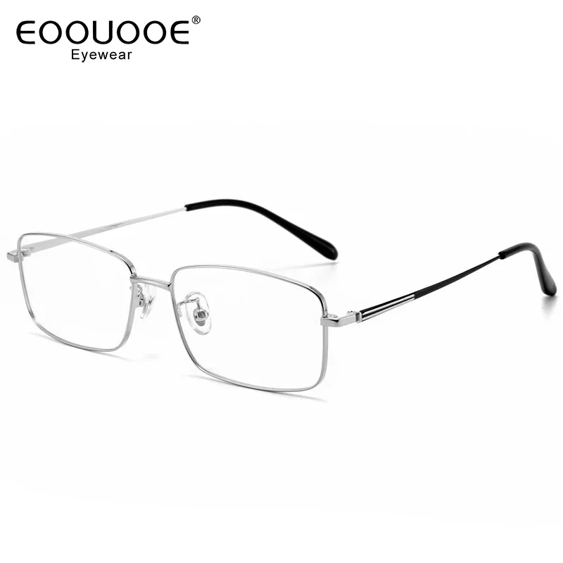 

Мужские очки для близорукости 56 мм, металлическая оправа, модные квадратные очки, оптика для дальнозоркости, линзы по рецепту, прогрессивные очки