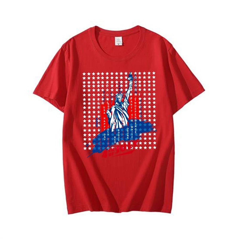 The Statue of Liberty uniquely designed T-shirt solid color summer short-sleeved blouse
The Statue of Liberty uniquely designed T-shirt solid color summer short-sleeved blouse