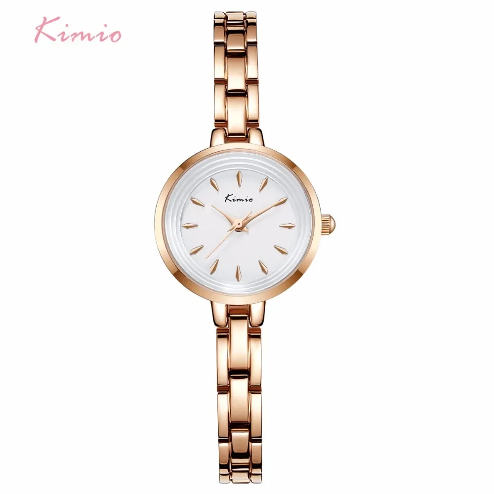 

NO.2 KIMIO Women Rose Gold Quartz Watches Ladies Stainless Steel Chain Bracelet Watch relogio feminino 2023 New Arrival