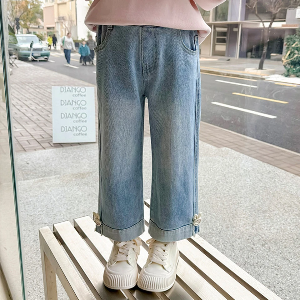 بنطلون جينز جديد للأطفال لعام 2026 مبطن بالصوف، سروال حراري دافئ للخريف والشتاء، بنطلون دنيم أنيق للفتيات، ملابس سفلية كاجوال للأطفال من 3-8 سنوات بنطلون جينز جديد للأطفال لعام 2026 مبطن بالصوف، سروال حراري دافئ للخريف والشتاء، بنطلون دنيم أنيق للفتيات، ملابس سفلية كاجوال للأطفال من 3-8 سنوات