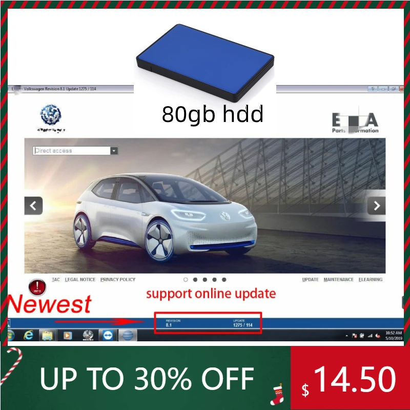For V/W+AU/DI+SE/AT+SKO/DA, Support until 2020 years cars E T/ K 8 .2 V Group Vehicles Electronic Parts Catalogue
For V/W+AU/DI+SE/AT+SKO/DA, Support until 2020 years cars E T/ K 8 .2 V Group Vehicles Electronic Parts Catalogue